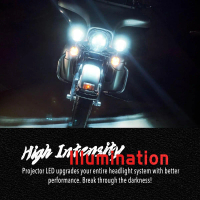 7 inch LED Headlight Fog Passing Lights DOT Kit Ring Motorcycle for Touring Road King Ultra Classic 