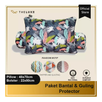 The Luxe Paket Sarung Bantal dan Guling Protector Pelindung bantal dan Guling