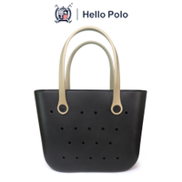 Hello Polo รุ่น BH2002 ยาง EVA กระเป๋าแฟชั่น ส่งจากไทย ใส่ของได้เยอะ รูตกแต่ง DIY ใบใหญ่ ทรงโท้ท ขนา