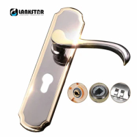 Interior Door Lock Zinc Alloy Handle Gold Titanium Color Bearing Copper Lockset Modern Hardware Mechanical Locks