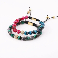 CZ Ball Charm Crystal Beads Bracelet