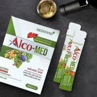 【Không hiệu quả hoàn tiền】 Gói uống giải rượu bia Alcomed mát gan Alco-med hộp 20 gói giải rượu Alco