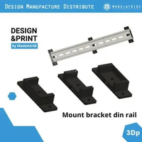 Mount Bracket Din Rail bracket dudukan dinrail hitam