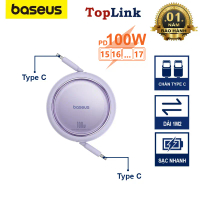 Dây Cáp Sạc Nhanh PD 100W C to C Rút Gọn Baseus Free2Draw Mini cho iPhone 15 Macbook Laptop, iPad, S