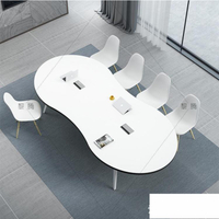 會議桌 辦公家具大小型會議桌長桌 創意8字型簡約現代培訓桌洽談桌椅組合   ~