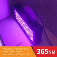 300W Purple Light 365nm 200PCS UV Curing Lamp 395nm Fluorescent Detection Lamp Shadowless Glue UV Curing Lamp Green Oil Resin