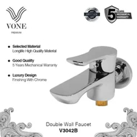 VONE Kran Cabang Double Shower Mandi Bak Air Brass Chrome V3042B ( VONE PREMIUM ) Chrome