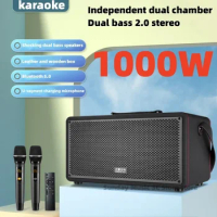 100W Home theater outdoor home karaoke subwoofer Bluetooth speakers portable wireless microphone caixa de som Bluetooth