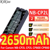KiKiss Powerful Battery NB-CP2L 2650mAh For Canon NB-CP1L CP2L Photo Printers SELPHY CP800 CP900 CP910 CP1200 CP100 CP1300