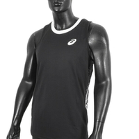 Asics [2063A364-001] 男 籃球背心 球衣 運動 比賽 吸濕 快乾 透氣 輕量 短袖 亞瑟士 黑白