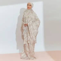Lozy Hijab - Miraya Prayer Set (Mukena Set Pattern 2in1 Koleksi Raya Lebaran 2026) Butter Cream