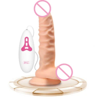 huge Realistic vibrator Dildo Flexible penis textured cock shaft suction cup female masturbation virgina gSpot Sex toy for women