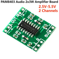 PAM8403 Mini Power Amplifier Board 2x3W 2-Channels Stereo Digital Audio Amplifier Module For Arduino 2.5V-5.5V USB Power Supply