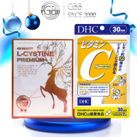 Combo viên uống L-cystine và Vitamin c DHC hỗ trợ cải thiện da tối màu và hỗ trợ giảm rụng tóc ( 60