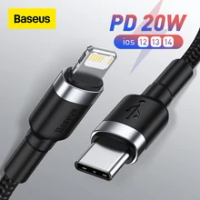Baseus PD 20W USB C สำหรับ iPhone 12 11 Pro Max Fast Charging USB C สายสำหรับ iPhone 12 7ข้อมูล USB Type C