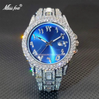 Waterproof Men Quartz Wristwatches Stylish Classic Ice Out Diamond Bezel Sunburst Dial Watch For Male Calendar Diver Wholesale
