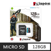 【Kingston 金士頓】Canvas GO Plus mircoSDXC 128G 記憶卡(SDCG3/128GB)