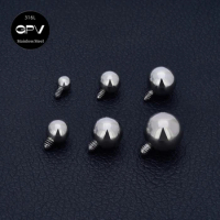 10/50/100PCS 316L Stainless Steel Jewelry Accessories Outer Rebar Ball Jewelry With Steel Lip Nails Nose Nails Earrings