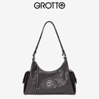 GROTTO 25th Anniversary New Toast Hobo Bag Commuting Underarm Single Shoulder Crossbody Soft Bag New