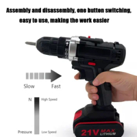 21V Electric Cordless Screwdriver Wireless Impact Drill Mini Lithium Battery Charging Hand Drill