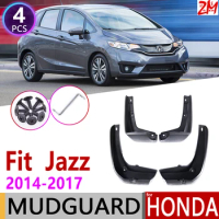 4 PCS Car Mudflap for Honda Fit Jazz GK 2014~2017 Fender Mud Flaps Guard Splash Flap Mudguards Accessories 2015 2016 3rd 3 Gen