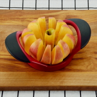 不銹鋼蘋果切片器 家用塑料水果分割器切片刀 切果器 12片蘋果切