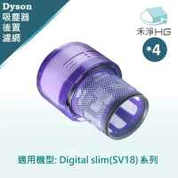 【禾淨家用HG】Dyson Digital Slim 副廠高效HEPA後置濾網 適用機型 SV18(4入組)