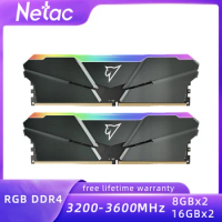 Netac Ram Memoria DDR4 3600MHz 3200MHz 8GB 16GB RGB Memory Gaming DDR4 CL16 Dual Channel for Desktop X99 Motherboard X99 1.35V