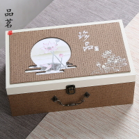 茶葉罐禮盒包裝纖版復古手提銅扣設計禮盒包裝可訂制logo批發