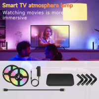 Smart Immersion TV Backlight, HDMI 2.0b TV Atmosphere Light Intelligent Light LED,Compatible with Alexa and Google Assistant