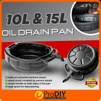 10L / 15L Plastic Oil Drain Pan Fuel Collector Tank Fluid Basin Change Car Repair Engine