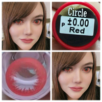 คอนแทคเลนส์ บิ๊กอาย รุ่น Circle สีแดง / Red คอสเพลย์ ฮาโลวีน Cosplay  ค่าสายตา (0.00)-(-10.00)