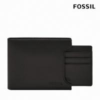FOSSIL Derrick 二合一可拆式短夾-黑色 ML3685001  (禮盒組附鐵盒)