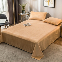 冬季珊瑚絨毛毯床單單件雙面加絨加厚單人牛奶法蘭絨毛絨鋪床被單
