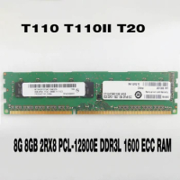 1PCS 8G 8GB 2RX8 PCL-12800E DDR3L 1600 ECC RAM For DELL T110 T110II T20 Server Memory