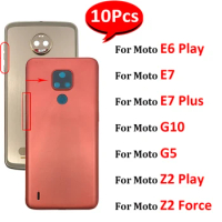 10Pcs，Battey Back Cover For Motorola Moto Z2 Play / Z2 Force E7 E6 Play E7 Plus G5 G10 Rear Door Housing Panel Case Replacement