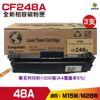 for CF248A 48A 高品質相容碳粉匣 三支 適用於M15W/M28W