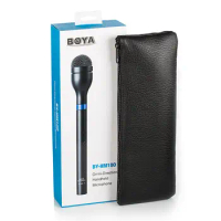 BOYA BY-HM100 Omni-Directional Handheld Dynamic Microphone MIC XLR Connector for ENG Interview Presentation Durable aluminum