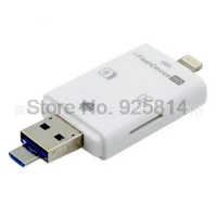 by dhl or ems 100pcs 3 In 1 I-Flash Drive TF SD Card Reader for Phone 4S/5/5S/5C/6 Pad2/3/4/air