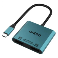Onten TYPE-C (USB-C) to Dual Displayport (DP) Adapter OTN-UC915