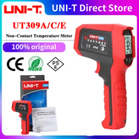 UNI-T Professional Thermometer Non-Contact Temperature meter UT309A UT309C UT309E infrared Temperature Gun Data hold Display
