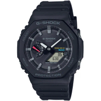 【CASIO 卡西歐】G-SHOCK 藍牙 太陽能 八角防護構造雙顯手錶 畢業 禮物(GA-B2100-1A)