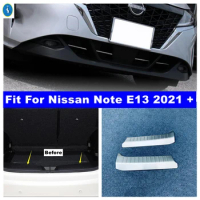 Front Under Bumper Grille Grill Stripes / Rear Bumper Protector Sill Plate Cover Trim For Nissan Note E13 2021 2022 Accessories