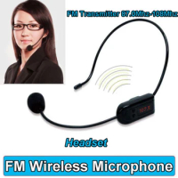 FM Wireless Microphone Mic System with Receiver for Voice Amplifier Computer Playing Gaming Teaching Accessories