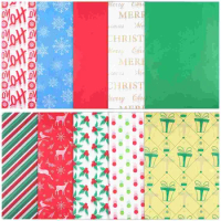 STOBOK 150pcs Christmas Tissue Paper Assortment Wrapper Paper Sheets for Holiday Festival Gift Flower Packaging