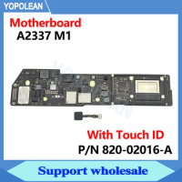 Tested A2337 Motherboard With Touch ID for Macbook Air 13” M1 A2337 Logic Board RAM 8G 16G SSD 256GB 512GB 1TB 820-02016-A