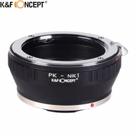K&amp;F CONCEPT For PK-NIKON1 Camera Lens Mount Adapter Ring fit for Pentax K Mount PK Lens on for Nikon 1 V-1 J-1 V1 J1 Camera Body
