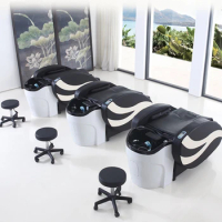 Luxury Massaging Shampoo Bed Water Circulation Head Spa Hairwash Chair Japanese Hairstylist Shampoobett Spa Furniture