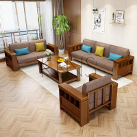 沙發 沙發椅 實木沙發組合大小戶型辦公室賓館冬夏兩用儲物沙發客廳家具