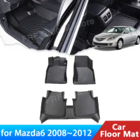 Car Floor Mat for Mazda6 Mazda 6 GH1 2008 2009 2010 2011 2012 Ultra Car Accessories Auto Foot Panel Line Carpet Pad Waterproof